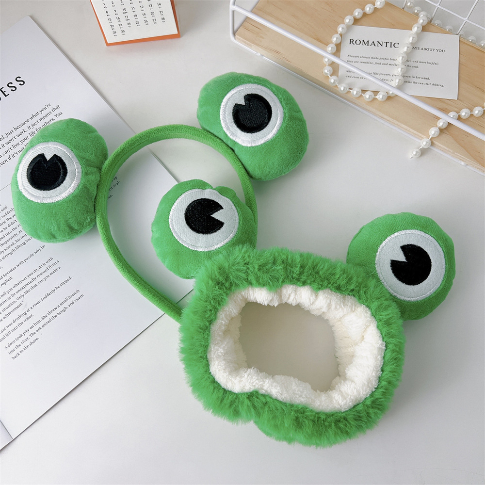 Adult Funny Big Eye Frog Hair Clip - Cute Cartoon Animal Headband for Teens