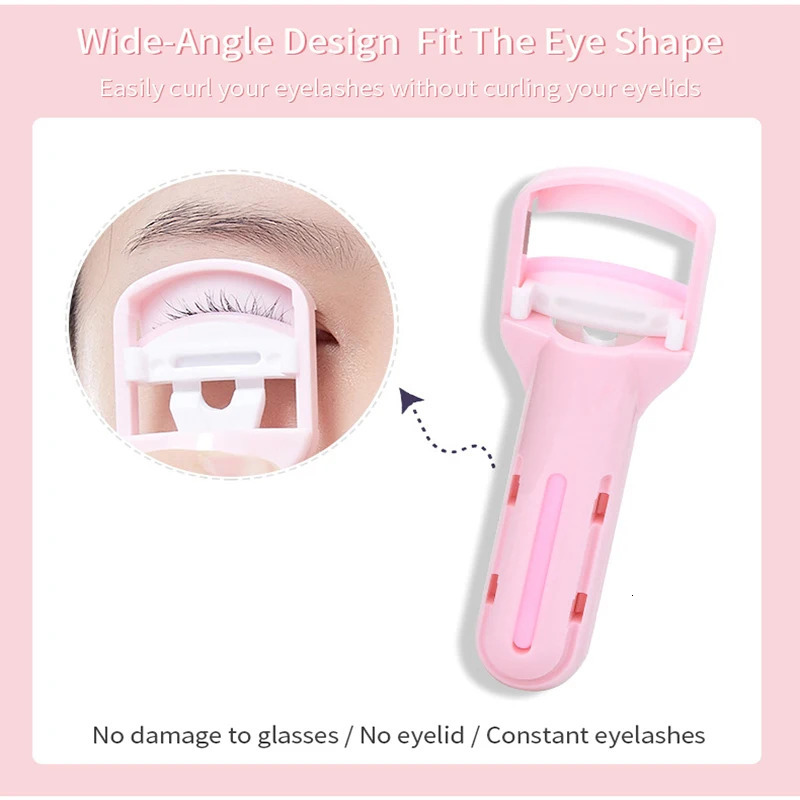 2 colors Mini press eyelash curler ABS elastic handle curling eye makeup tool 250115