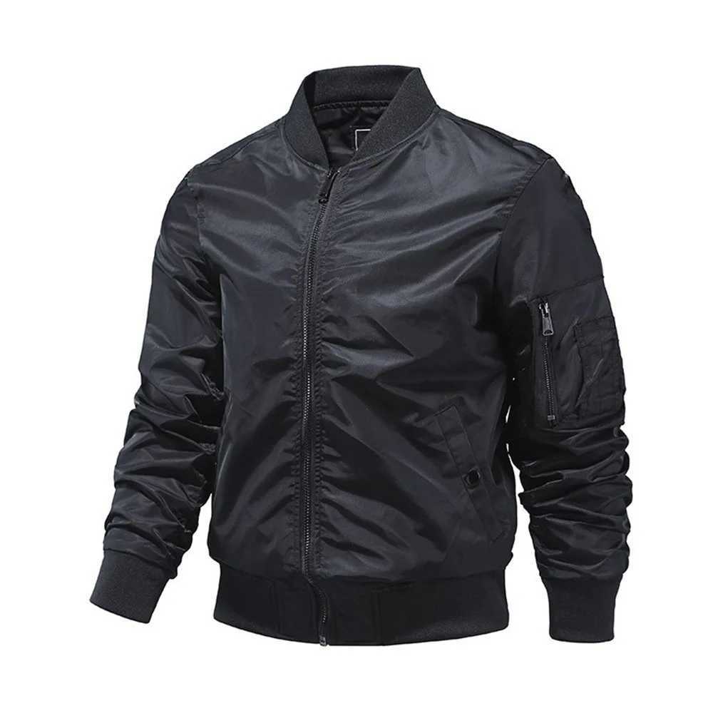 Baseball jacket mens hiking windproof military bomber jacket casual fishing jacket zipper pocket top X250213
