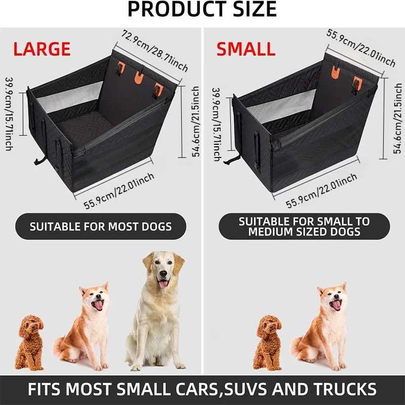 Others Dog Carrier Dog Car Seat for Small To Large Dogs Pet Nest Back Seat Extender for Car Back Seat Waterproof Dog Hammock with Mesh Pocket H250213