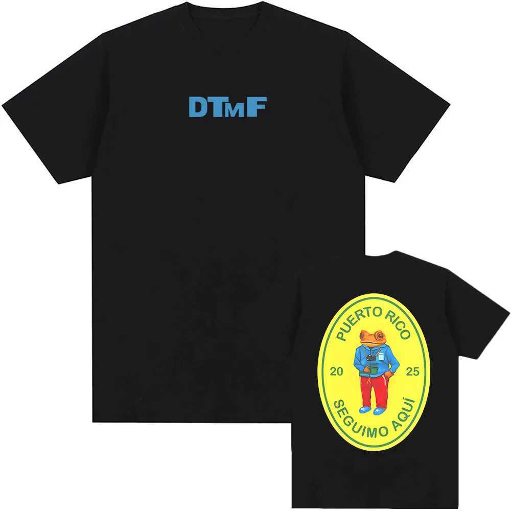 DTMF with Bear Cartoon Tshirts Should I Take More Photos Printing T-shirt Hip Hop Mens T-shirt Cotton High Quty Ts X250213