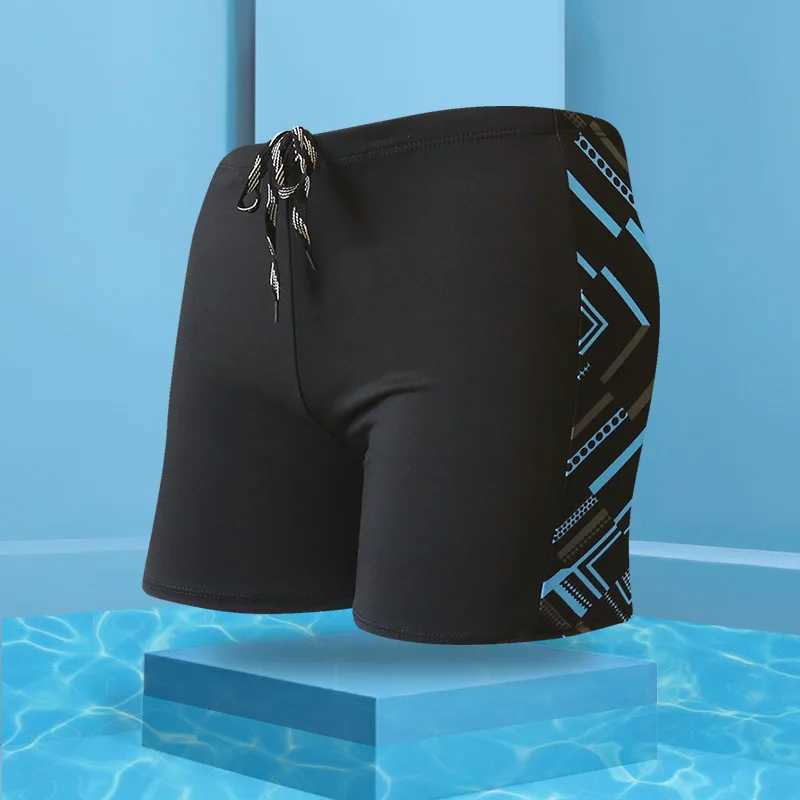 Mens Swimwear Pants Summer Beach Swim Shorts Swimsuit Swimming Boxer Briefs Quick Dry Sswimming Trunks Z260314