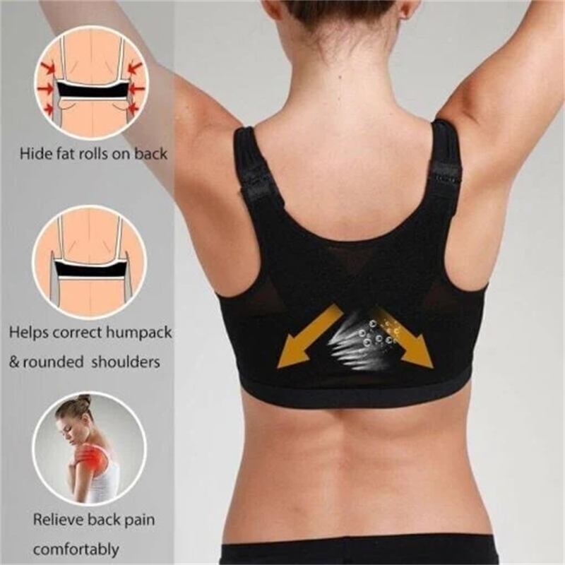 Womens 18 Hour Frontclose Wireless Bra Front Clre Posture Full Coverage Back Adjustable Support Everyday Comfy Unpadded 250122