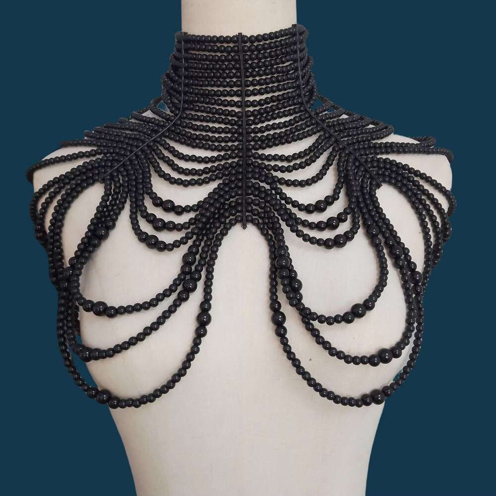 Hand-Woven Body Chain Pearl Shawl Fashion Bra Performance Clothing Accessories Wear Body Jewelry