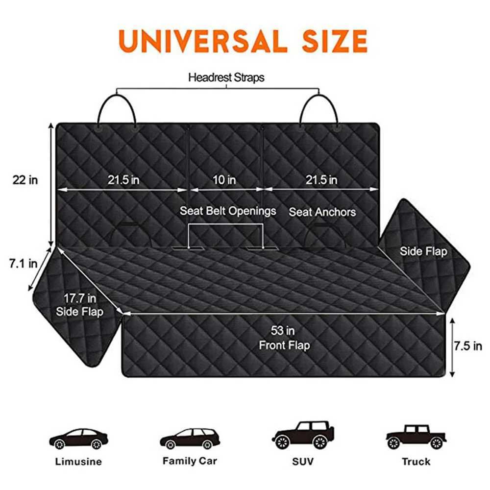 Dog Car Seat Covers Anti-friction Anti-splash Pet Mat Pet Accessories Product Pet Car Seat Cover Dog Backseat Cover H250211