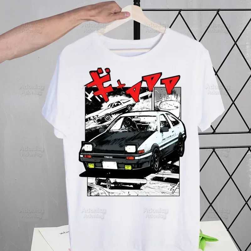 Initial D Drift Car Akagi RedSuns T-shirts Summer Anime AE86 Tshirt JDM Manga t shirts Short Slve Takumi Fujiwara Tops X250213