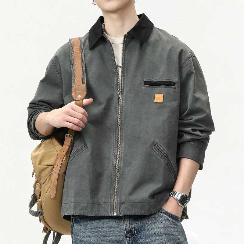 Mens fashion brand cleaning old American retro goods jacket high-end fashion jacket X250213