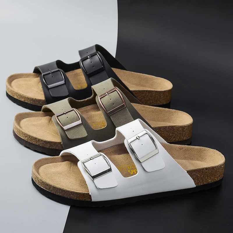 Mens Sandals Summer Leather Mens Sandals Wen Slippers Non-Slip Outdoor Beach Casual Shoes Hbre Durable Luxury Shoes Y250301