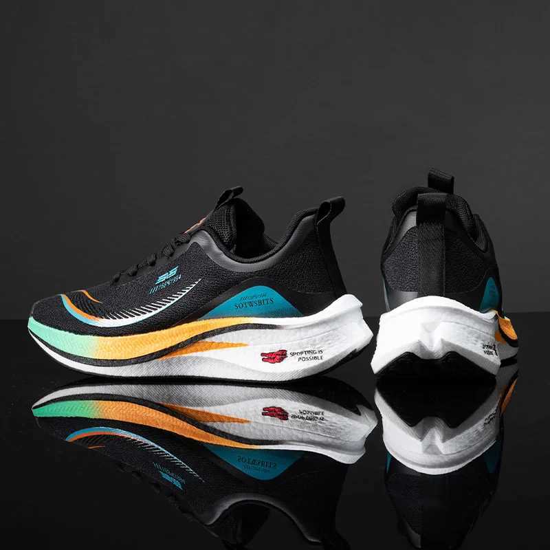 Carbon Plate Marathon New 2025 Men Sports Running Shoes Breathable Lightweight Womens Comfortable Athletic Nonskid Sneakers Z250304