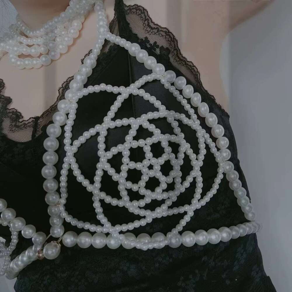 Jewelry Woman Totally Hand-Made Europe And The United States Cross-Border Rose Sexy Style Pearl Bra Bikini Body Chain