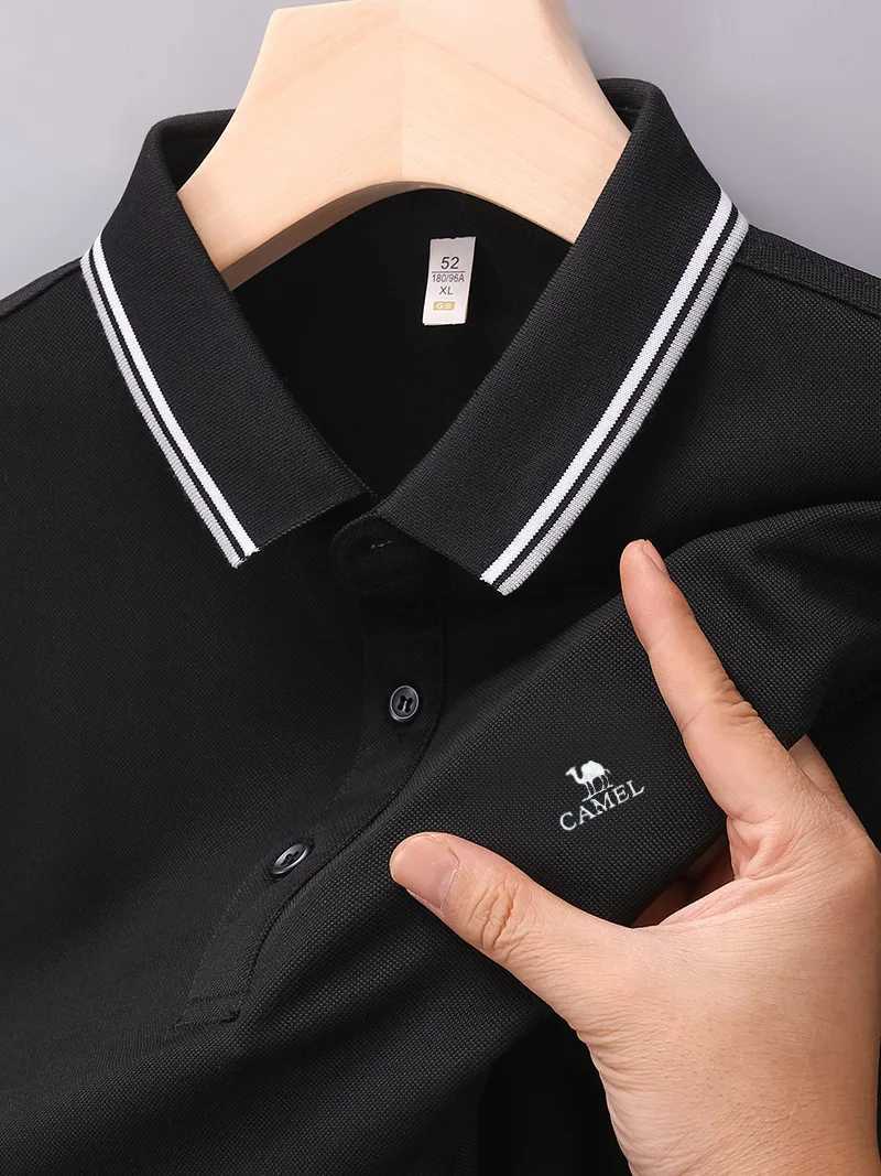 2024 Summer New Mens Business Print Short Sleeved Polo Shirt Comfortable and Cool Casual Fashion T-shirt Mens shirts t shirt X250213