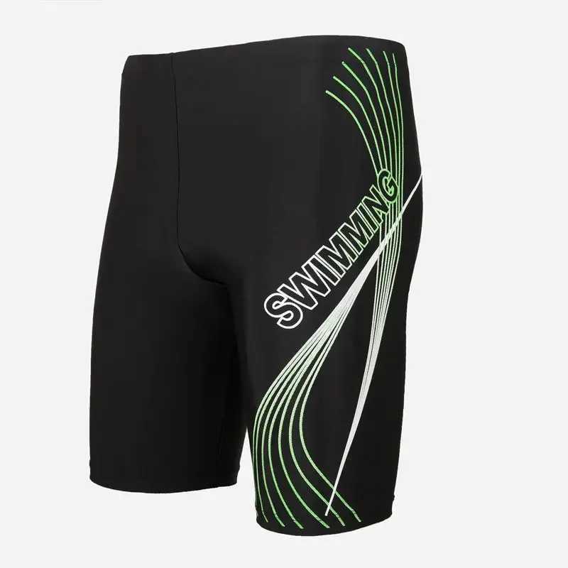 Five-point Swimsuits Hot Spring High-elastic Quick-drying Mens Long Swimming Trunks Z260313