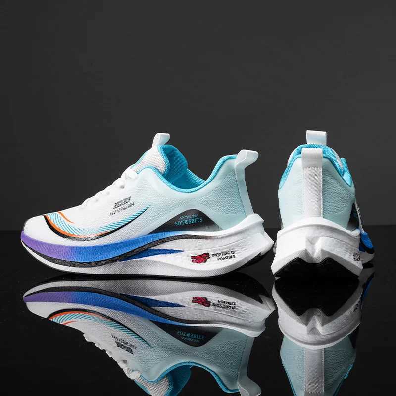 Carbon Plate Marathon New 2025 Men Sports Running Shoes Breathable Lightweight Womens Comfortable Athletic Nonskid Sneakers Z250304
