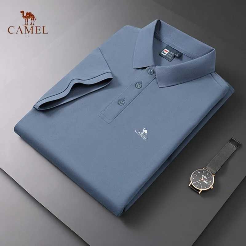 Embroidered cam mens pure cotton sweat absorbing breathable polo shirt summer fashion business casual short sleeved T-shi X250213