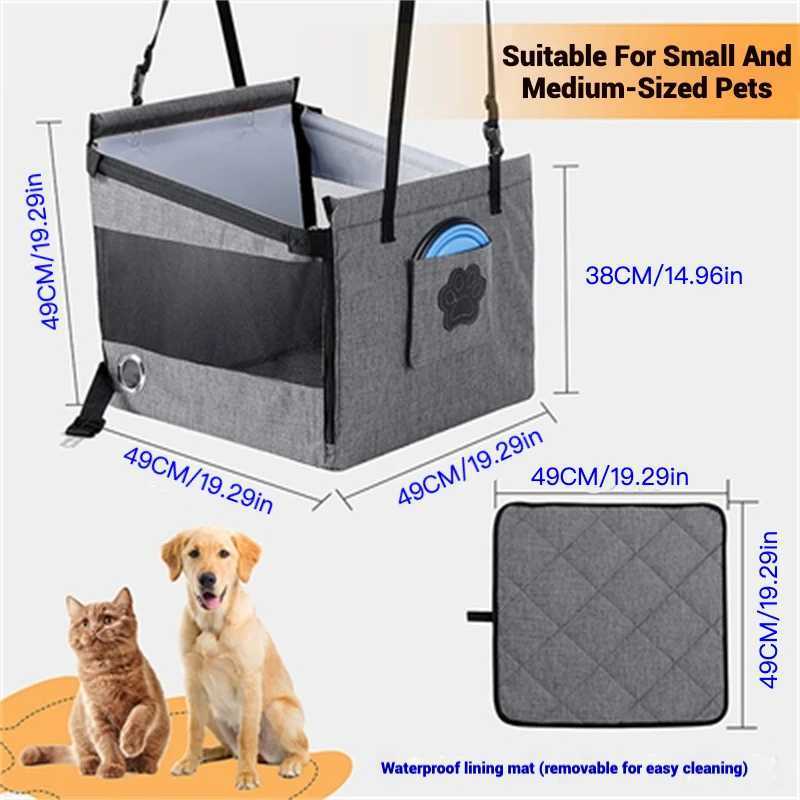Dog Car Seat Covers Car Pet Seat Stable Carriers Dog Accessories Safe Portable Puppy Travel Baskets Mesh Protector Waterproof Outdoor Pet Supplies H25