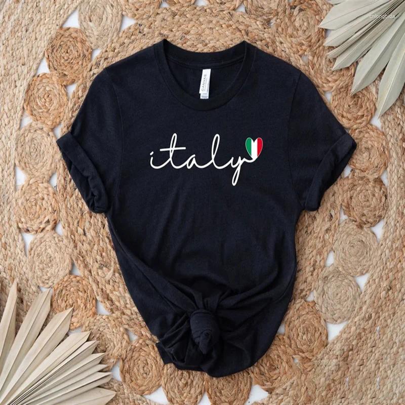 Womens T Shirts Italy Trend Summer Womens Cotton Print Streetwears Oversized Hip Hop Fashion Tees Cool Unisex Shirt