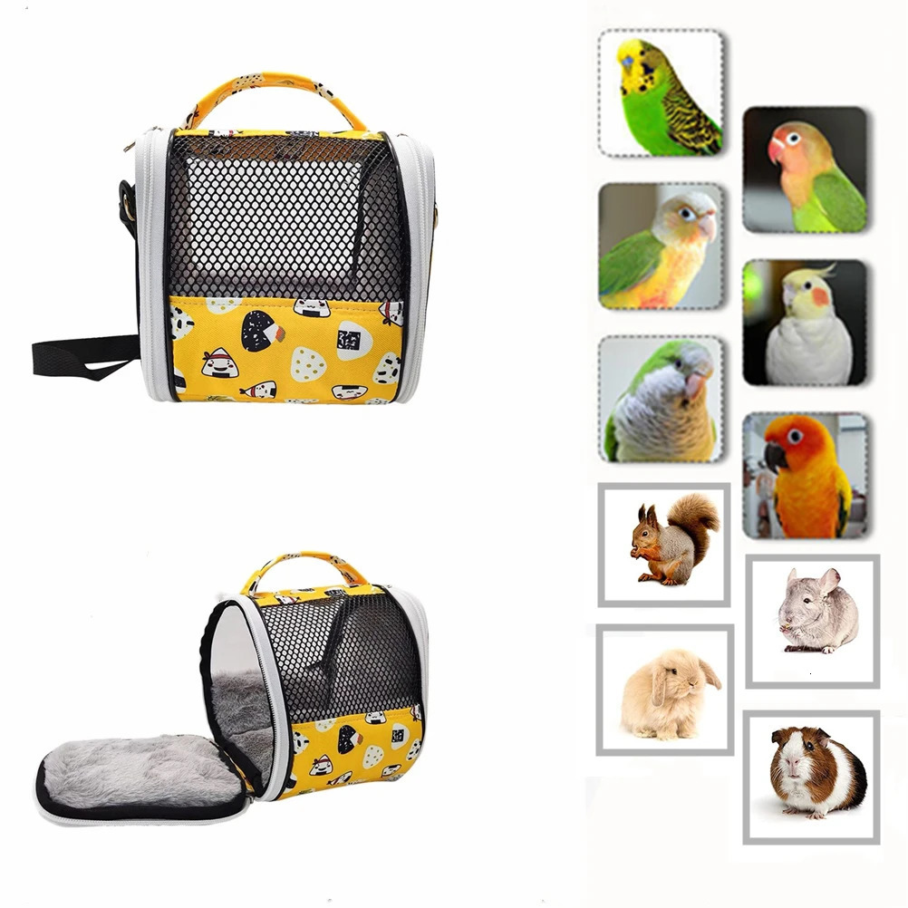 Portable Small Animals Travel Bag Bird Plush Winter Warm Pet Parrot Guinea Pig Bunny Rat Hamster Backpack Lightweight 250206