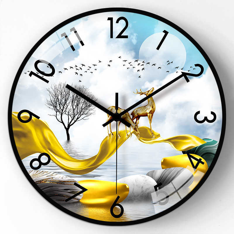 8 inch 20cm light luxury wall clock Home living room Modern simple clock wall silent fashion clock W240806