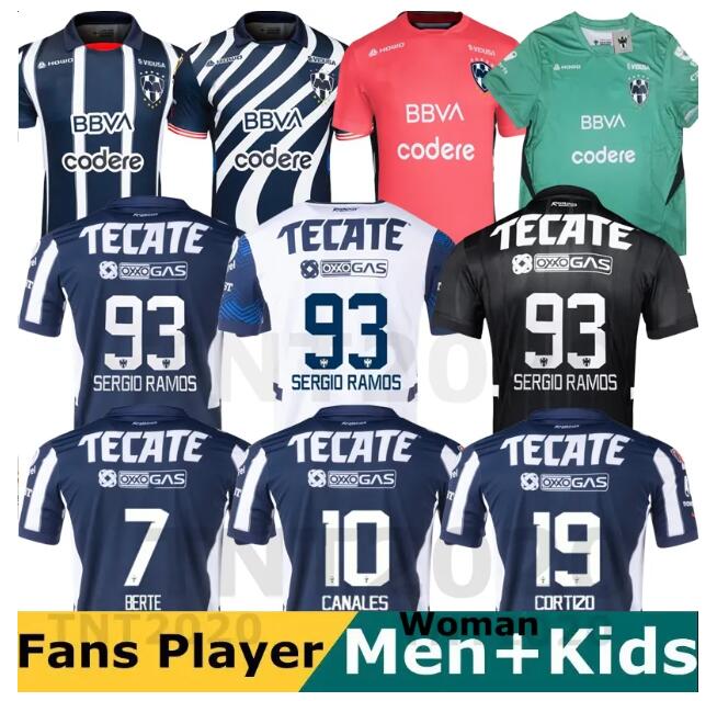 24 25 MONTERREY rayados Soccer Jerseys Fan SERGIO RAMOS 93 BERTERAME VAZQUEZ CANALES Liga mx 2024 2025 MORENO CORTIZ0 Home Away men MUJER women football shirts