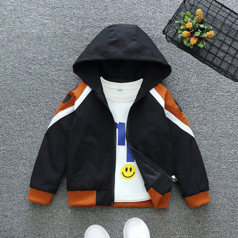 Casual Windbreakers Jackets Spring Autumn Boys Hooded Outerwear Children Clothes Teenagers Long Sleeve Coats Big Kids Waterproof 250121