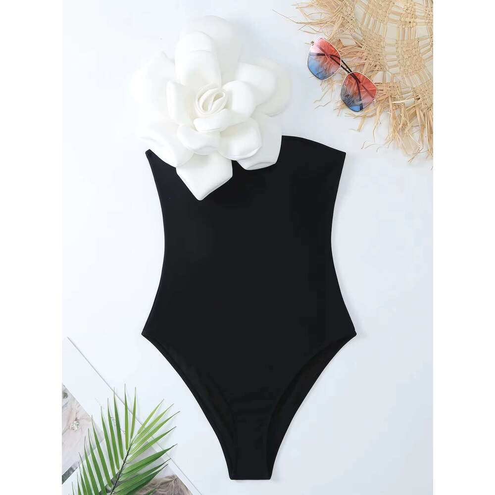 2025 New Big Wers Piece Swimsuit For Women One Shoulder Swimwear Bodysuit Monokini Solid Bathing Beachwear Swim Suit