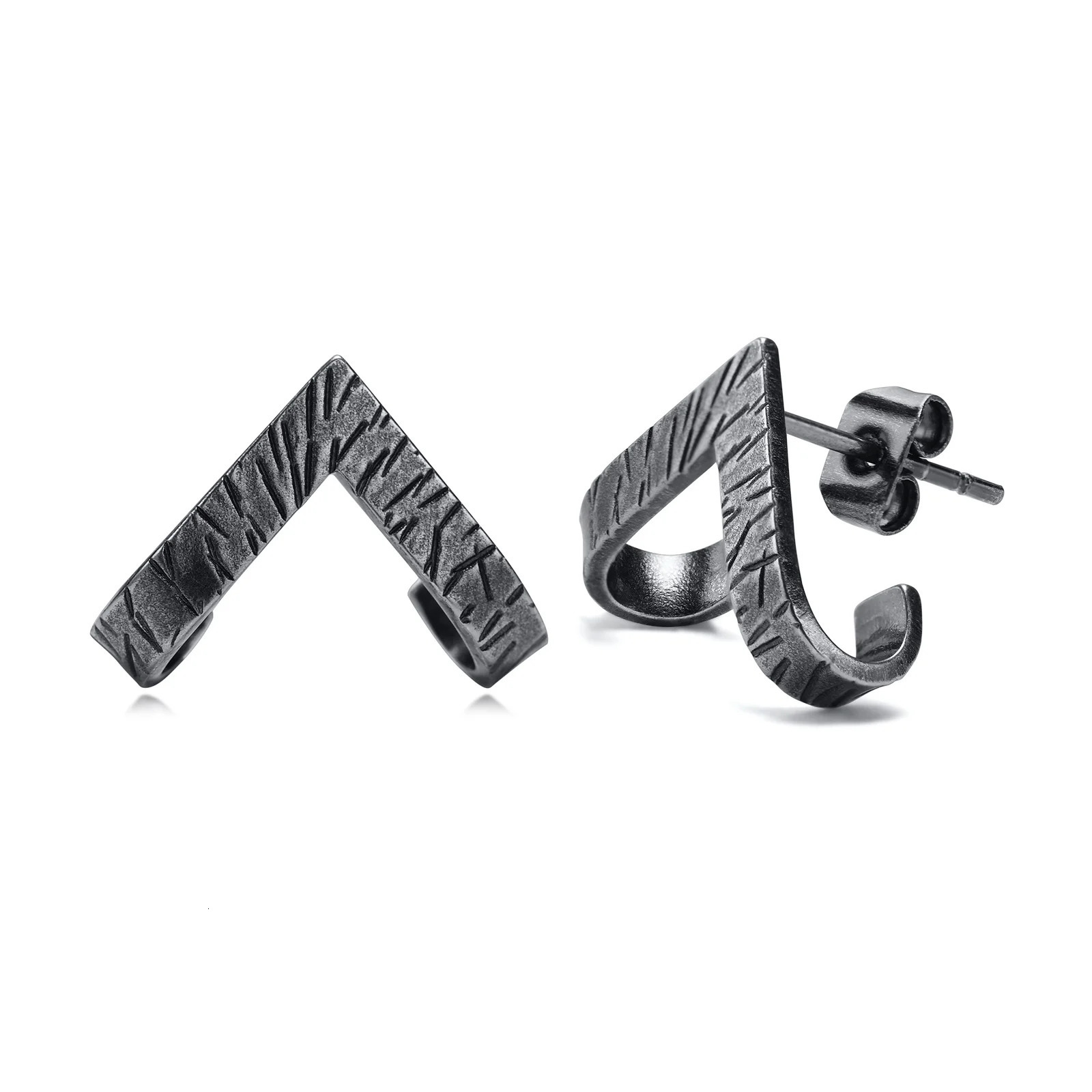 Stud Earrings Men Wrap EarringStainless Steel Geometric Triangle Earring Birthday Gift for Him Jewelry 250114