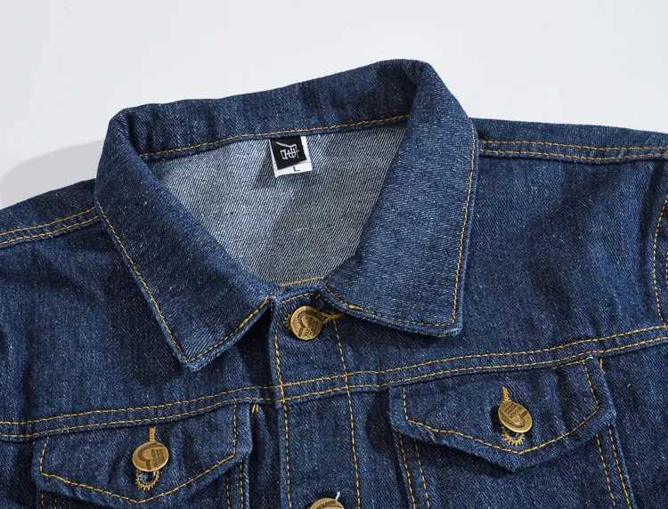 Plus Size Denim Jackets for Men Streetwear Casual Cotton Classic Slim Jeans Coats Male Brand Clothes Cowboy Jacket Mens Clothing X250213