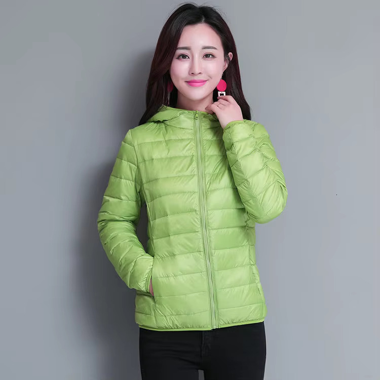 Winter Women Ultralight Thin Jacket White Duck Down Hooded Jackets Long Sleeve Warm Coat Parka Female Portable Outwear ddmymarket