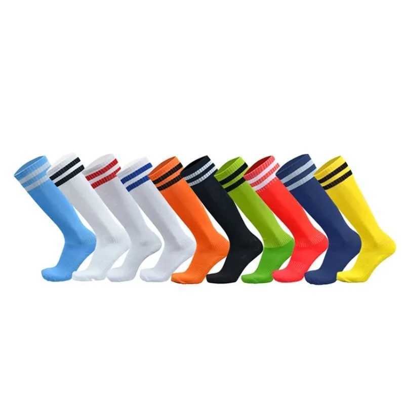 Football Socks Long Tube Knee Cotton Adults Children Legging Stockings Non-slip Soccer Baseball Running Cycling Sports Socks GymXJ250213