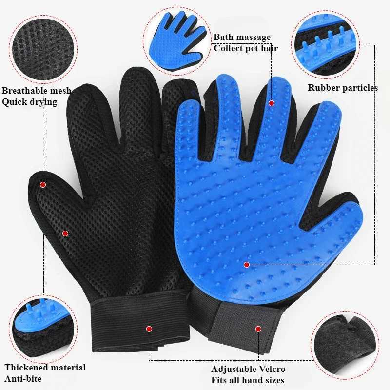 Others Dog Grooming 1 pet hair removal glove cat comb dog massage bathtub cleaning and beauty products rubber hair removal brush H250212