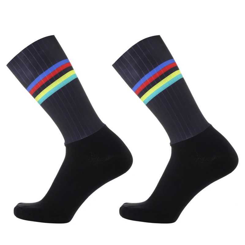 Pro Team Aero Cycling Socks Anti Slip Silicone Road 2025 New Bike Socks Men Sport Calcetines CiclismoXJ250213