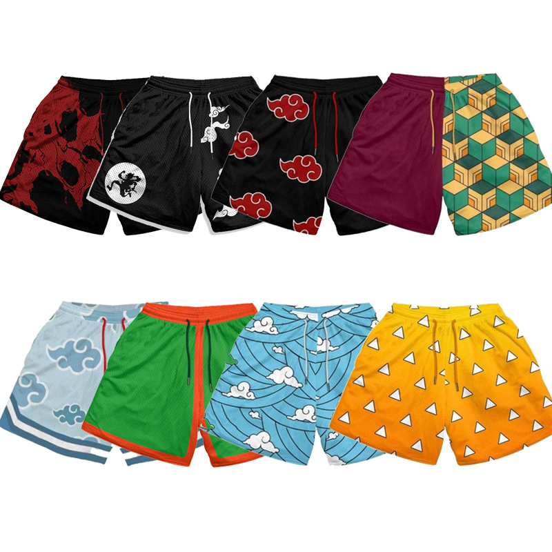 Hip-hop Drawstring American Shorts New Summer Short Pants Loose Casual Trend Beach Pants Men's Pants Print