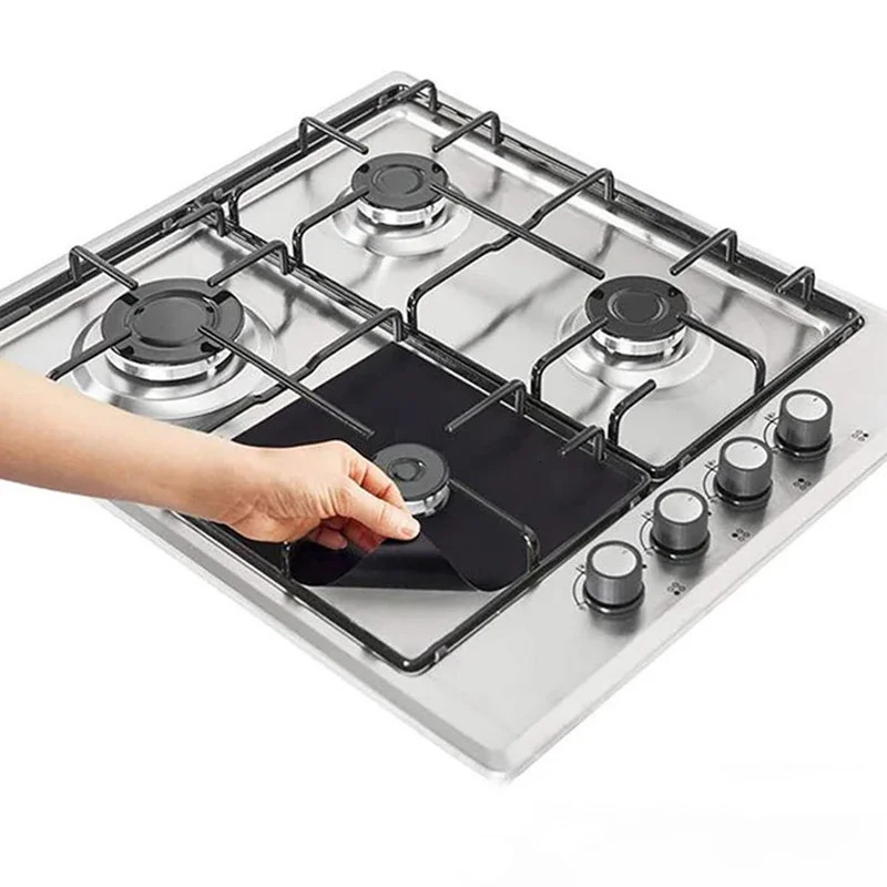 4/8Pcs Gas Stove Protectors Kitchen Reusable Covers Mat Protector Cleaning Pad Liner Cover Stove Protector Cover Liner 250213