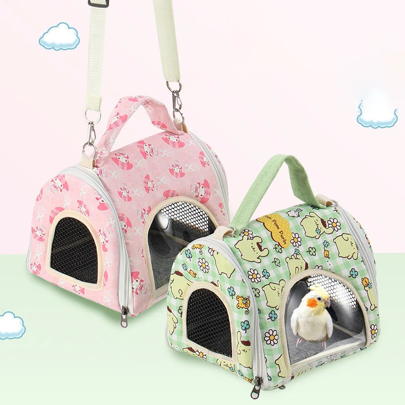 Pet Hamster Travel Bag Chinchilla Guinea Pig Bunny Breathable Cage Warm Soft Travel Walking Small Animal 250206