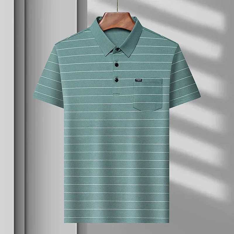 Summer Mens Short Sleeved T-shirt Business Casual Shirts Mens Clothing T-shirts X250213