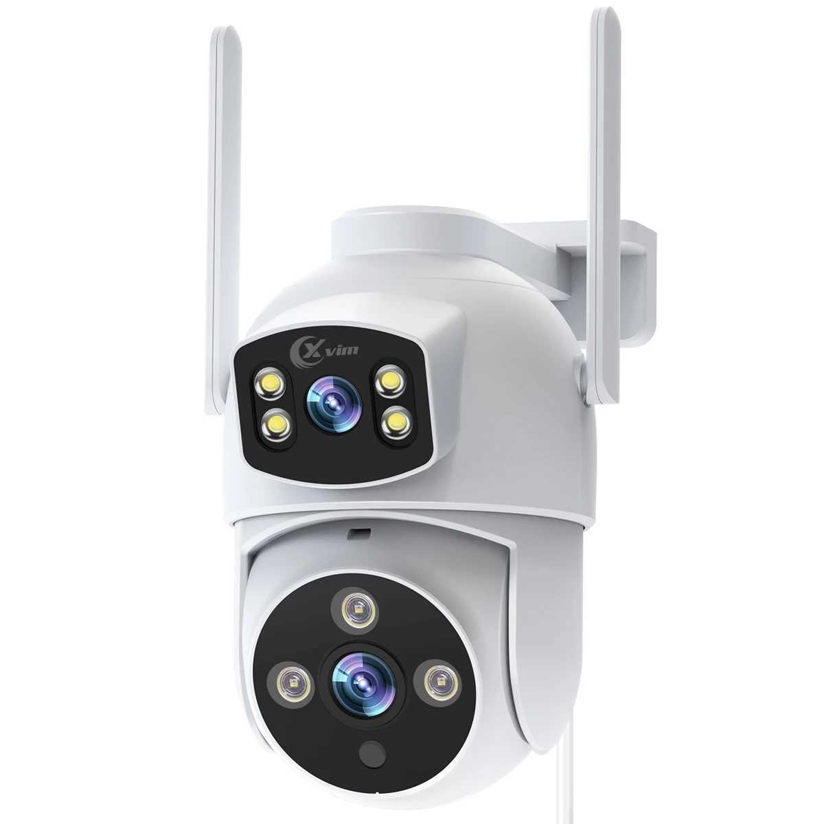 Smart Home Security System XVIM 8MP WIFI Camera Dual Lens Wireless PTZ Camera Motion Detection Full Color Night Vision Outdoor Security Surveillance C