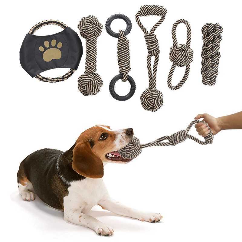 Cotton rope dog toy suitable for small and medium-sized dog breeds interactive for chewing and training Y250705