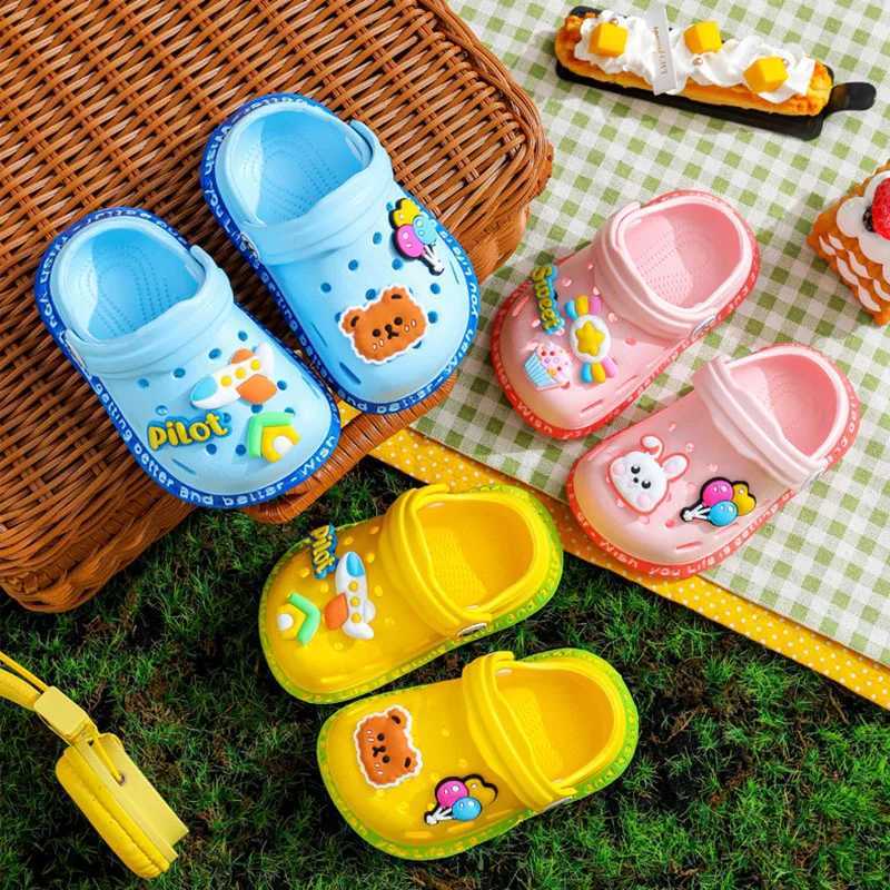 Sandals Summer baby shoes girls sandals boys mules girls sandals cartoon sandals baby and childrens garden shoes H250212