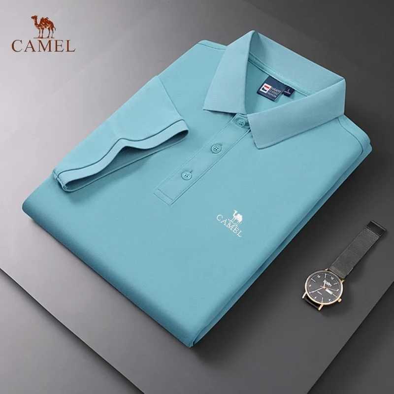 Embroidered cam mens pure cotton sweat absorbing breathable polo shirt summer fashion business casual short sleeved T-shi X250213
