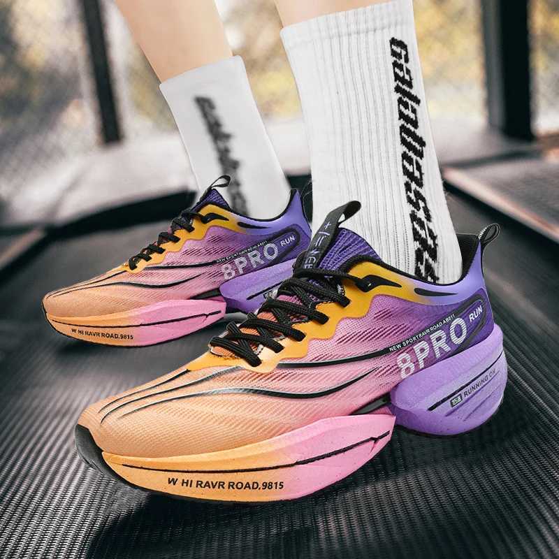 Sports Running Shoes Men Casual Marathon Carbon Plate Breathable Ultralight Womens Comfortable Athletic Nonskid Sneakers Tenis Z250304