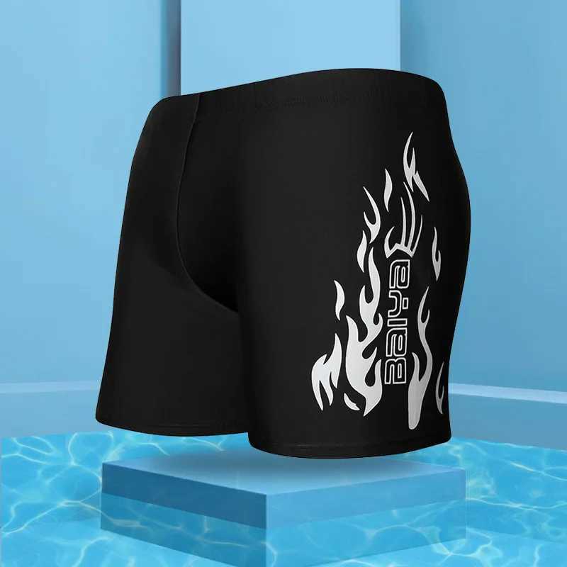 Mens Elastic Swimming Trunks Swimwear Beach Swim Sport Short Briefs Surfing Summer Swimsuit Boxer Shorts Bathing Suit Z260314