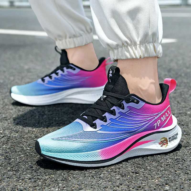 Marathon Air Cushion Carbon Plate Sports Running Shoes Men Breathable Lightweight Comfy Unisex Athletic Tennis Sneakers Footwear Z250225