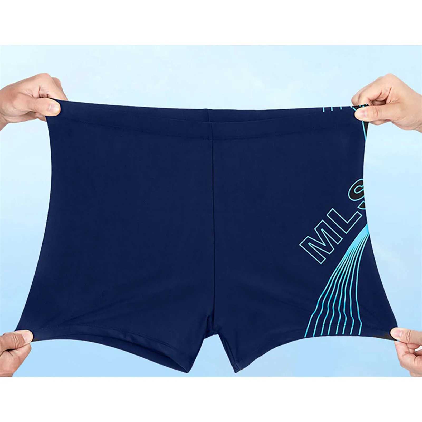 Mens Summer Swimming Trunks Athletic Swim Boxer Shorts with Mesh Liner Swimwear Beach Surfing Sunbathing Diving Pool Swimsuit Z260313