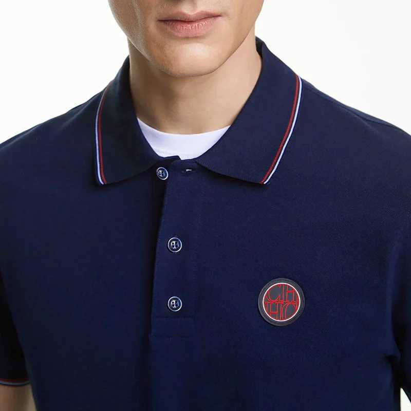 Mens Polo Tops Summer Fashion Business Men Pure Cotton Polo Top Casual Fashion Commuter Versatile Solid Color Mens Tops X250213