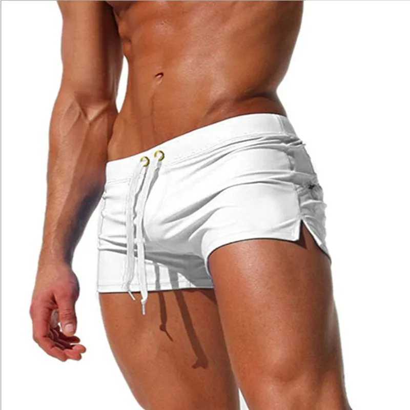 11 Colors Summer Swimwear Men Slim Fit Swimsuit Boy Swim Suits Boxer Shorts Trunks Swimming Beachwear Z260313