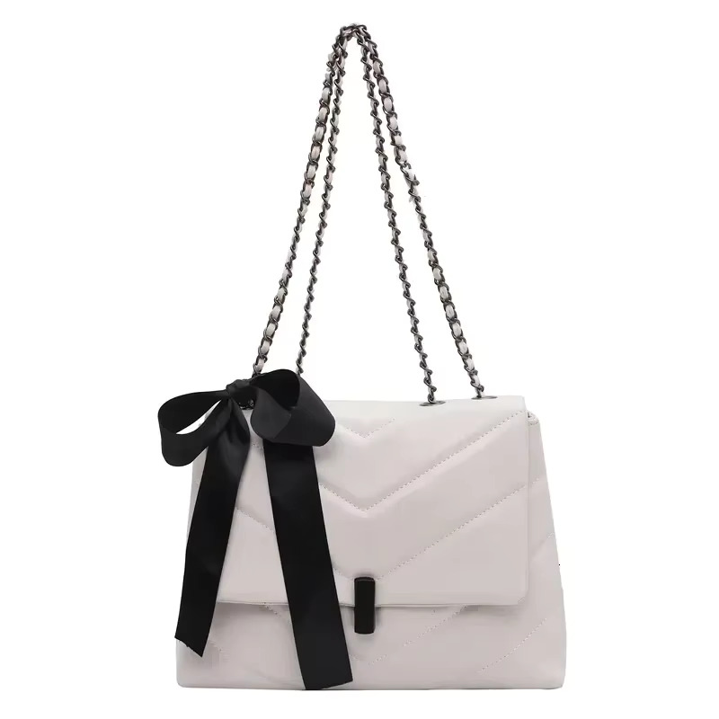 Autumn/Winter Simple And Fashionable Women's PU Leather Small Fragrance Style Single Shoulder Crossbody Chain Tote Square Bag