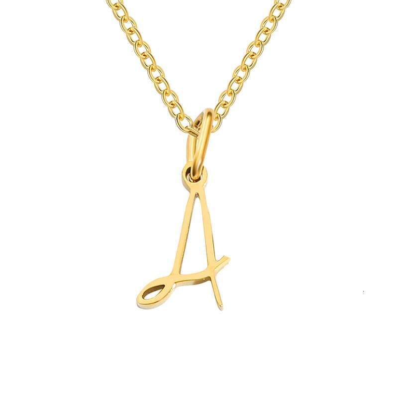 Wona Custom Capital Simple Single Letter Name Necklace Jewelry