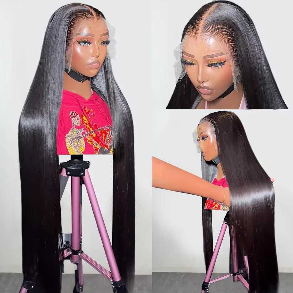200% Density Raw Vietnamese Hair 13X6 13X4 HD Lace Frontal Wigs Bone Straight 36 Inch 5X5 Glueless Wig Human Hair Ready To WearXJ250213