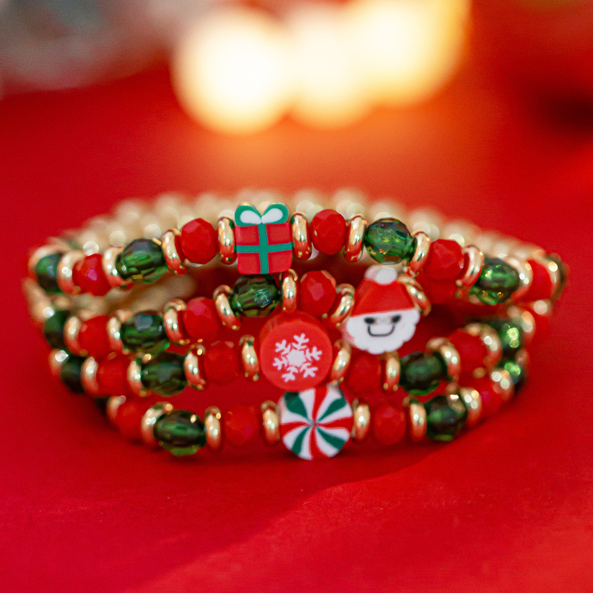 designer Jewelry Candy Soft Ceramic Wind Bead fashion Alloy Woman Bracelet Set