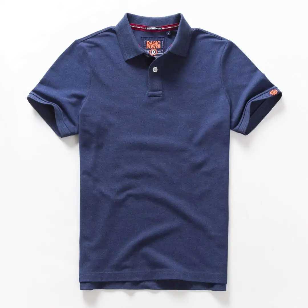 Summer mens polo shirt made of pure cotton short sleeved with embroidered letters and badges mens simple shirt size M-3XL BP6900 X250213